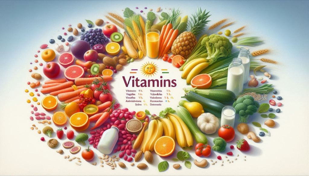 Vitamíny v potravinách.